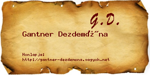 Gantner Dezdemóna névjegykártya